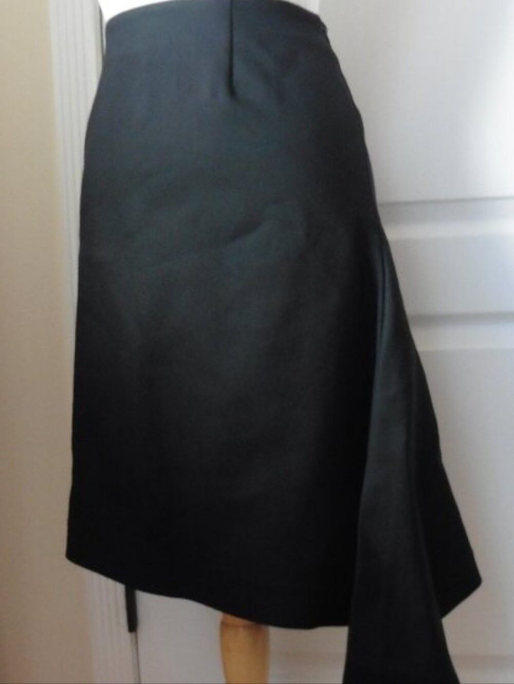 JW ANDERSON Black Asymmetrical Midi Skirt